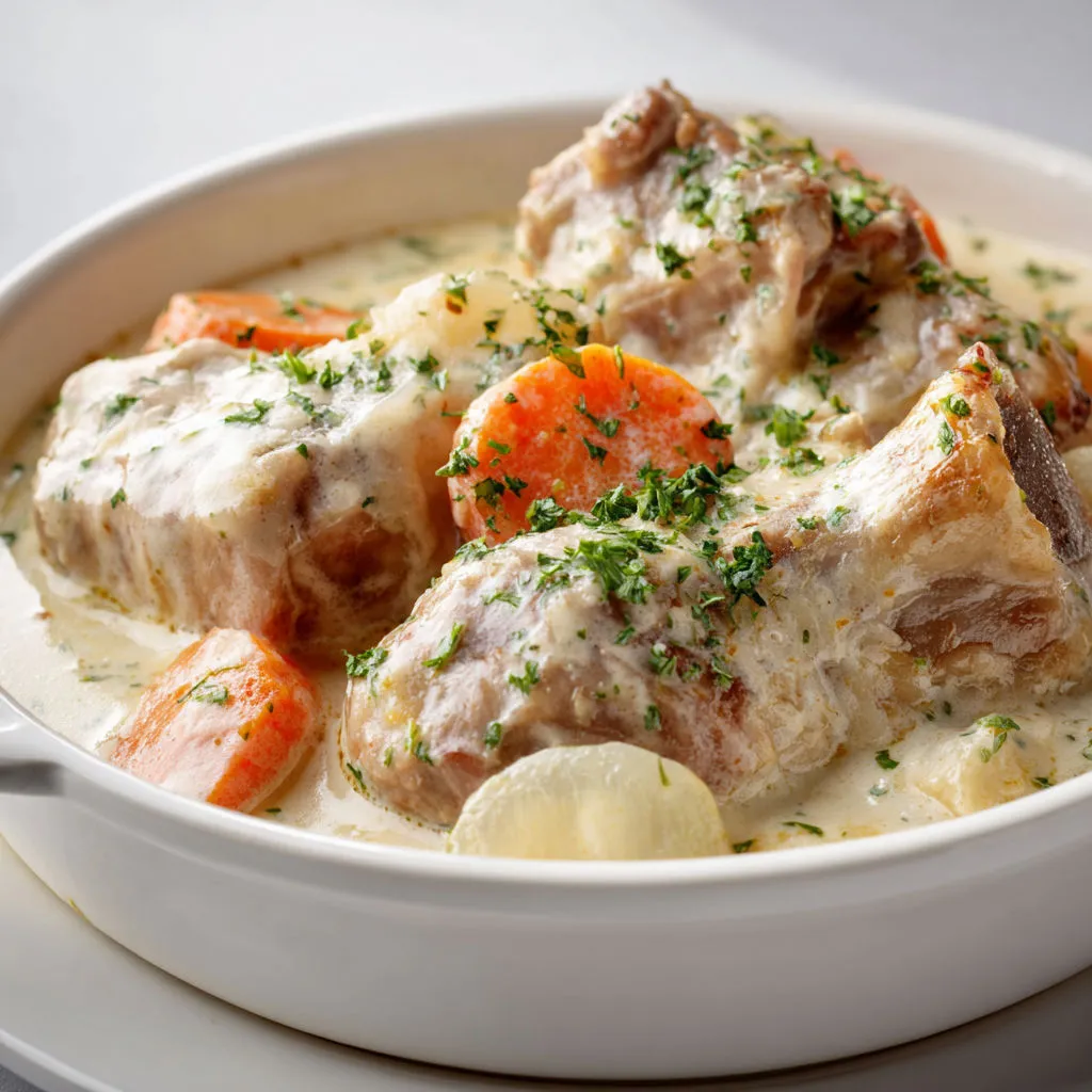 Délicieuse blanquette de veau maison aux os