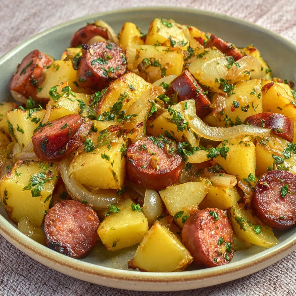 Délicieuse recette pommes de terre et saucisse campagnarde