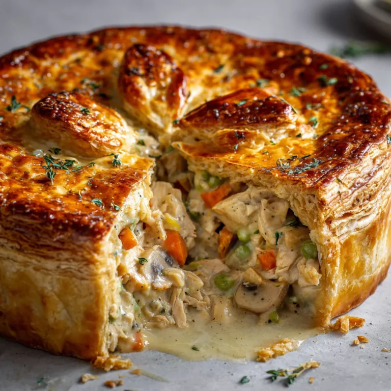 Délicieuse tourte maison au poulet: recette simple et savoureuse