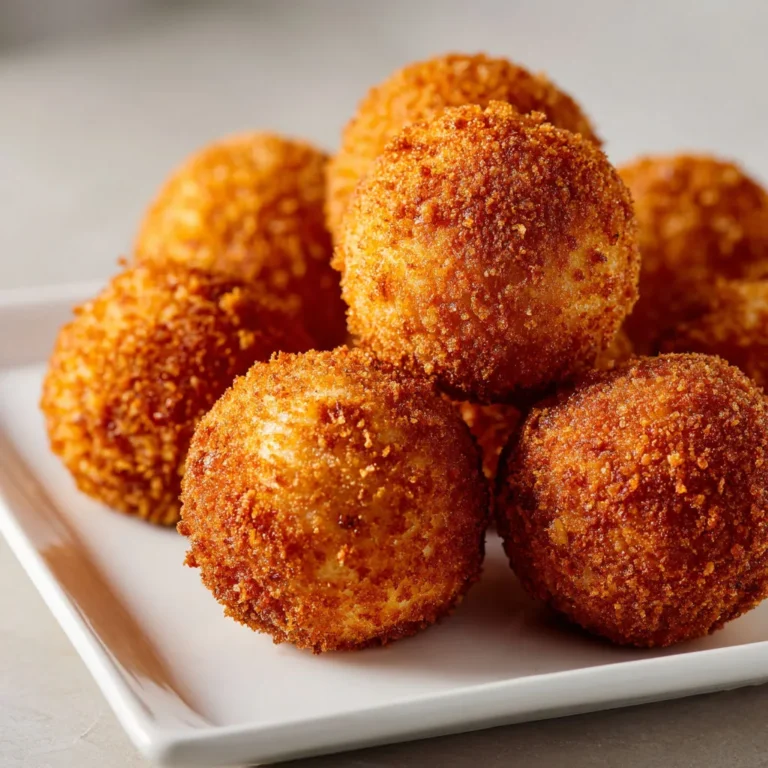 Délicieuses boulettes croustillantes au risotto et fromage