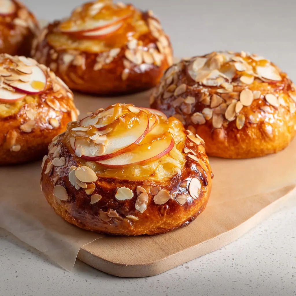 Délicieuses brioches aux pommes et amandes fondantes