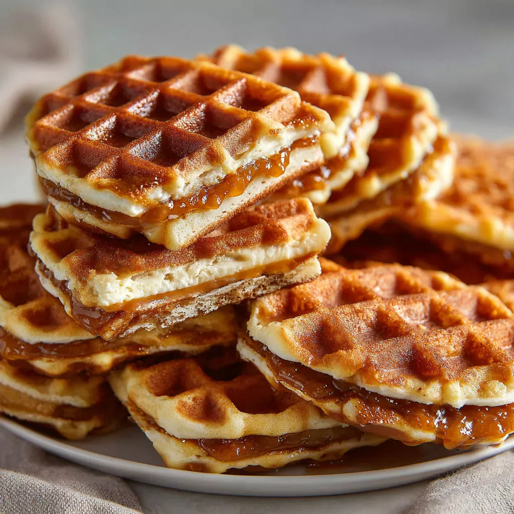 Délicieuses gaufres flamandes fourrées à la cassonade