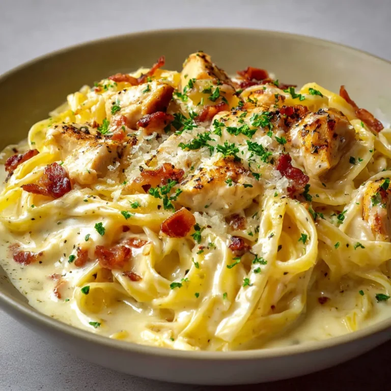 Délicieuses pâtes crémeuses au poulet à l'italienne