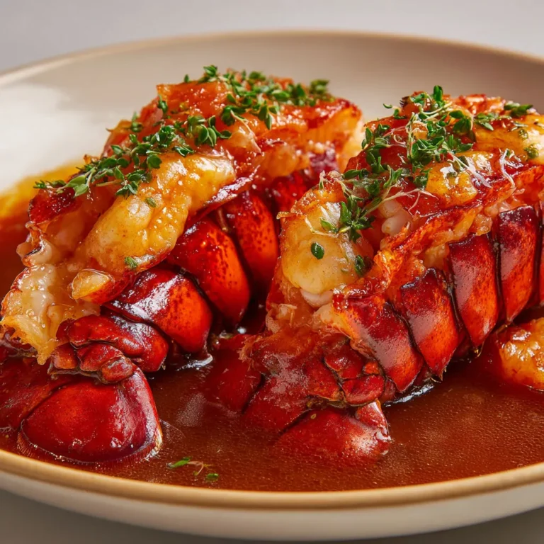 Délicieuses queues de langouste sauce exquise