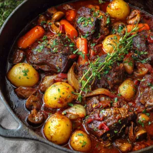 Délicieux bourguignon d'agneau fait maison