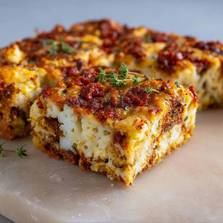 Délicieux brownie salé au chou-fleur et chorizo!