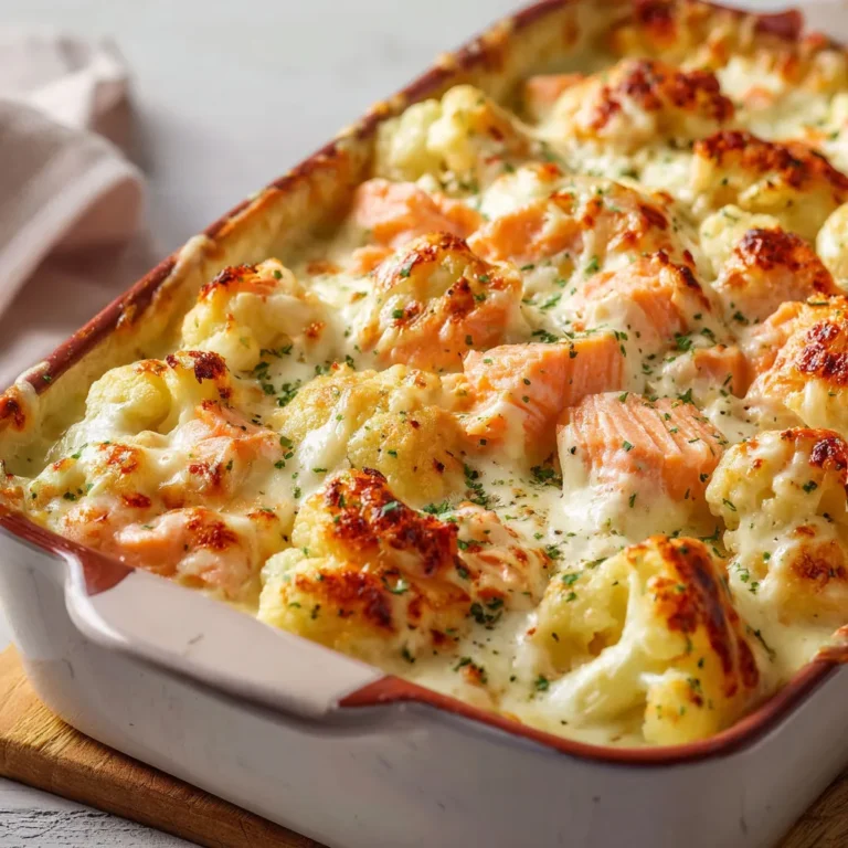 Délicieux gratin chou-fleur et saumon: recette simple et savoureuse