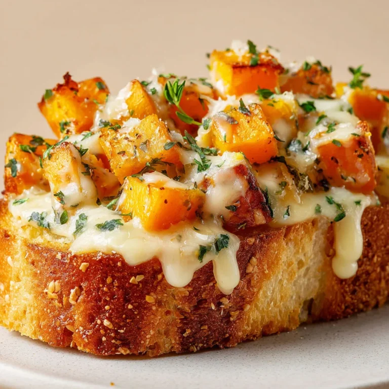 Délicieux pain à l'ail gratiné à la butternut