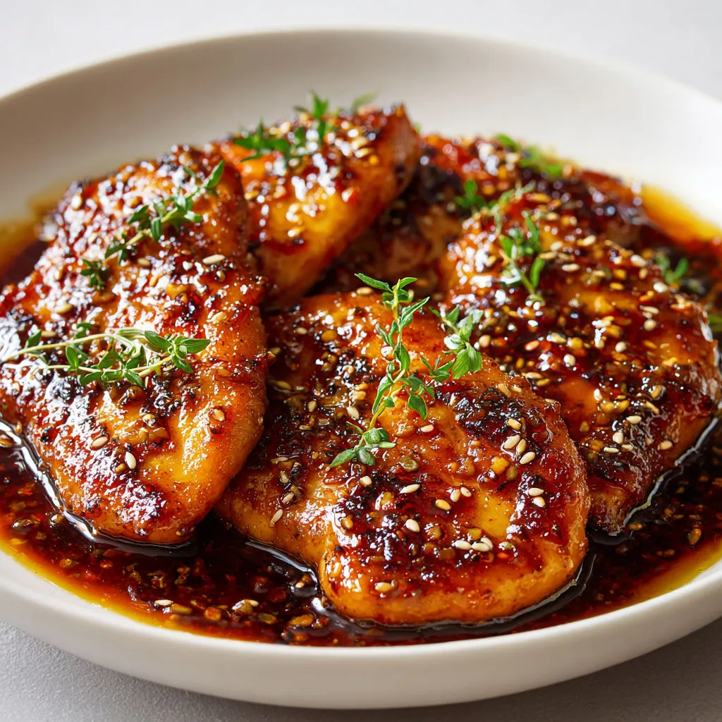 Délicieux Poulet Caramélisé à l'Ail et au Miel Soyco.