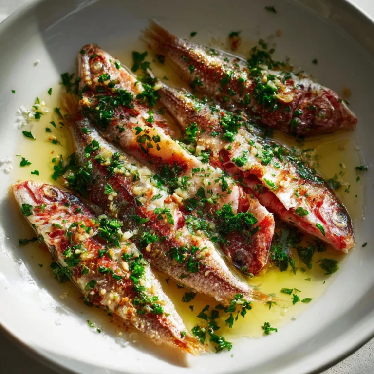 Filets rougets dorés à l'ail et au persil