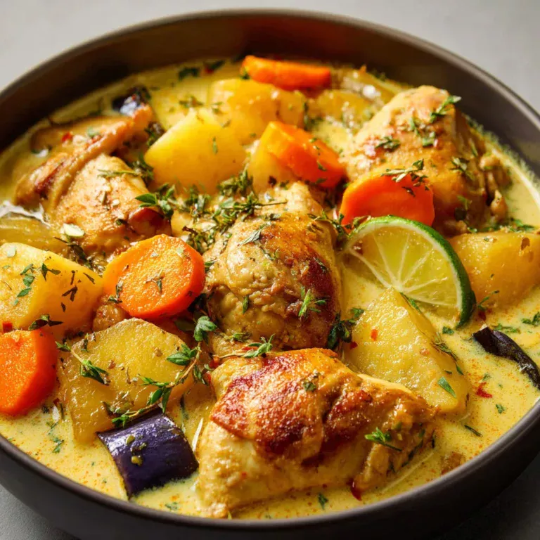 Recette de Poulet Colombo Crémeux et Savoureux