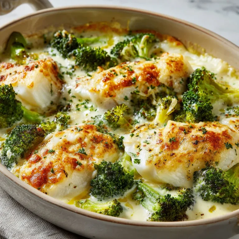 Recette délicieuse de gratin de poisson et brocolis.