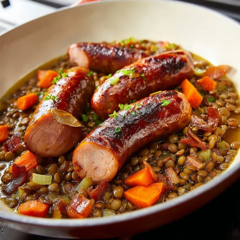 Recette saucisses Montbéliard aux lentilles vertes: un délice réconfortant