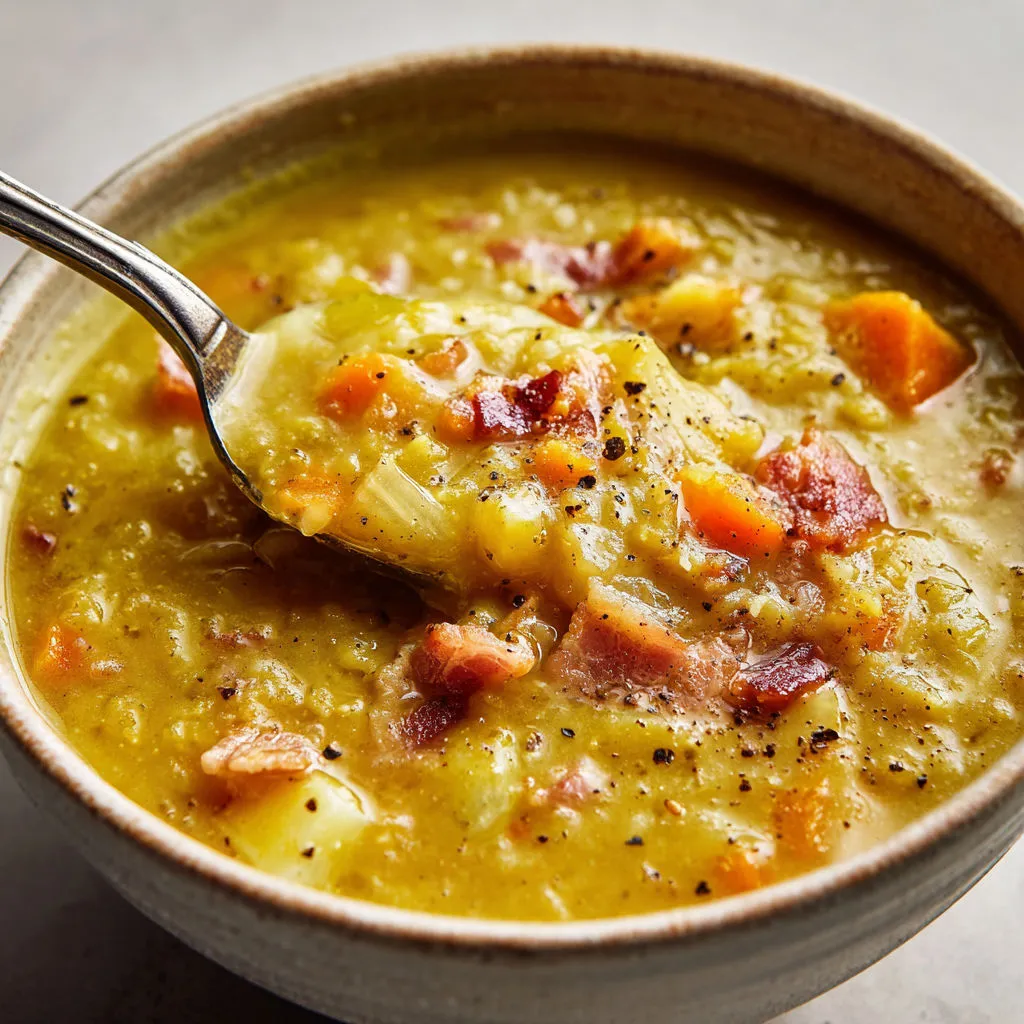 Recette savoureuse de soupe aux pois cassés campagnarde