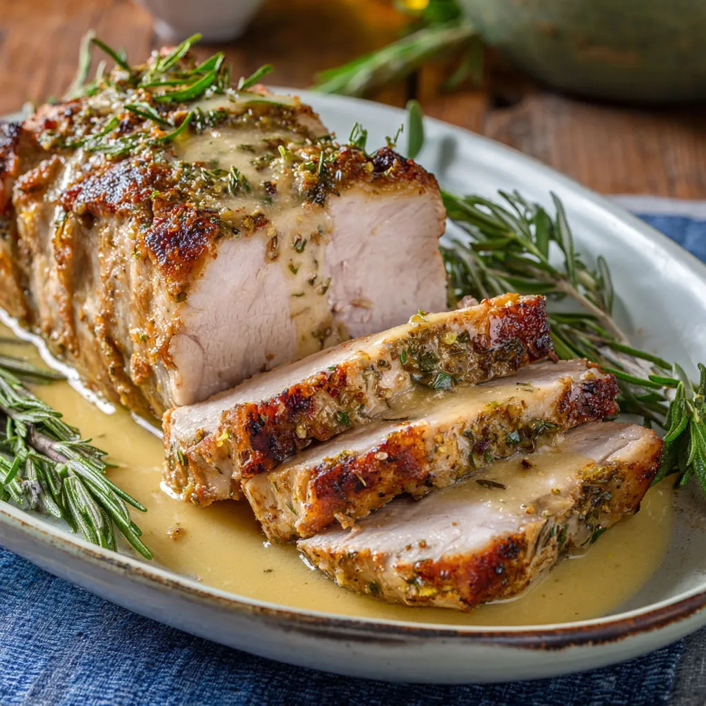 Rôti de porc aux herbes savoureux et économique