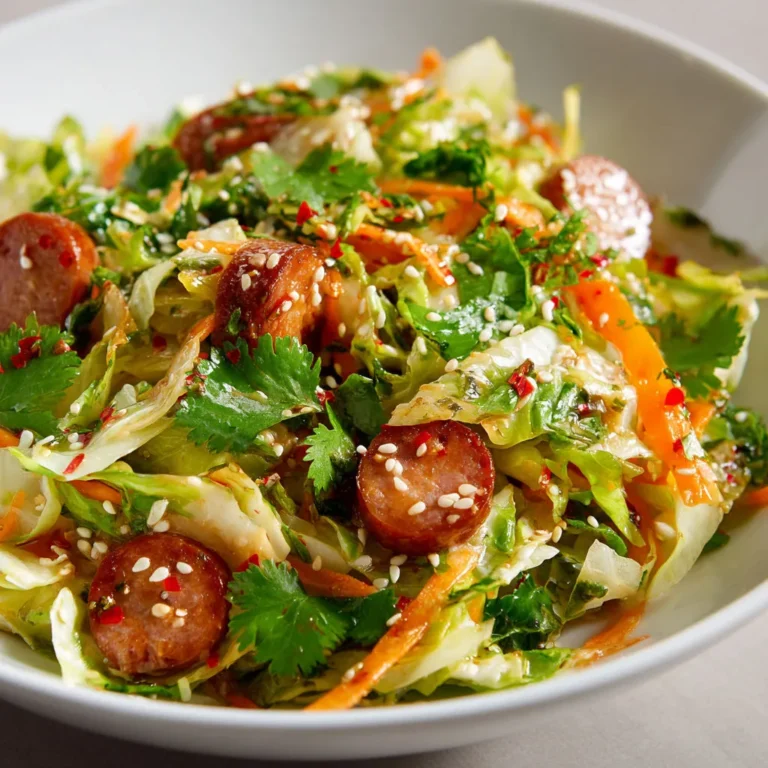 Salade chou et saucisses de Montbéliard : Recette gourmande!