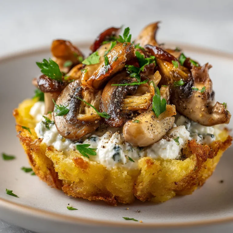 Délice automnal : tartelettes champignons et écrasé de pommes de terre