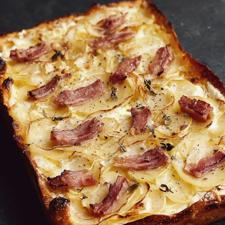 Délice croustillant : recette flammekueche aux pommes de terre