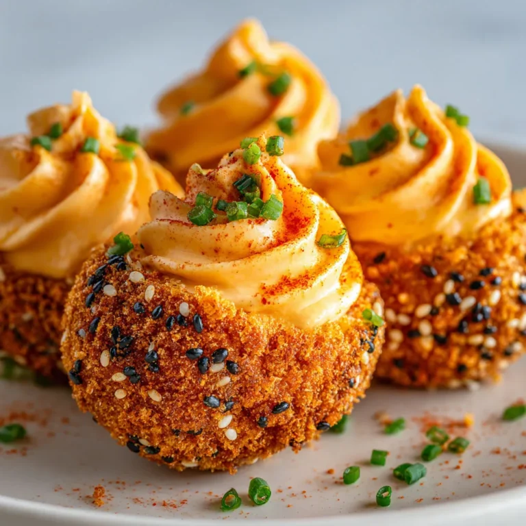 Délice croustillant : œufs mimosa au chorizo.