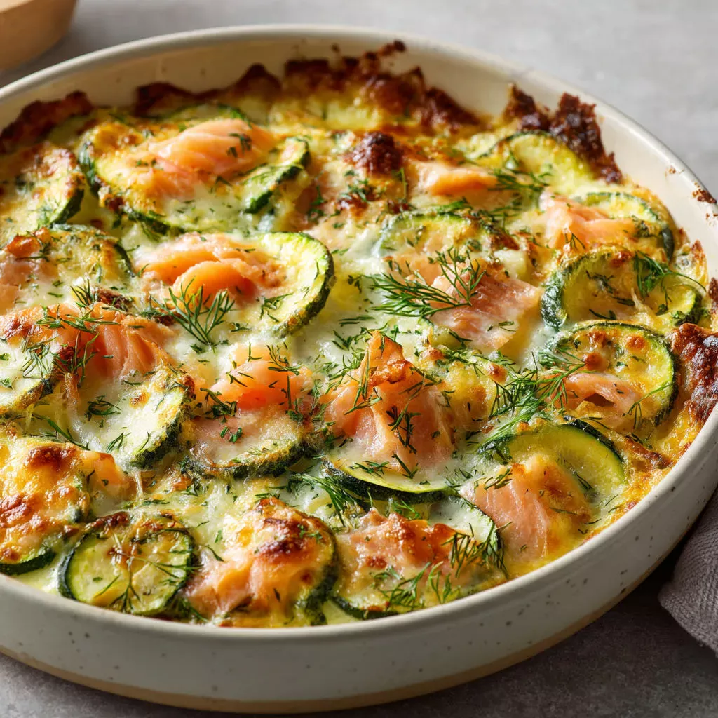 Délice de courgettes au saumon fumé: recette gourmande et savoureuse.