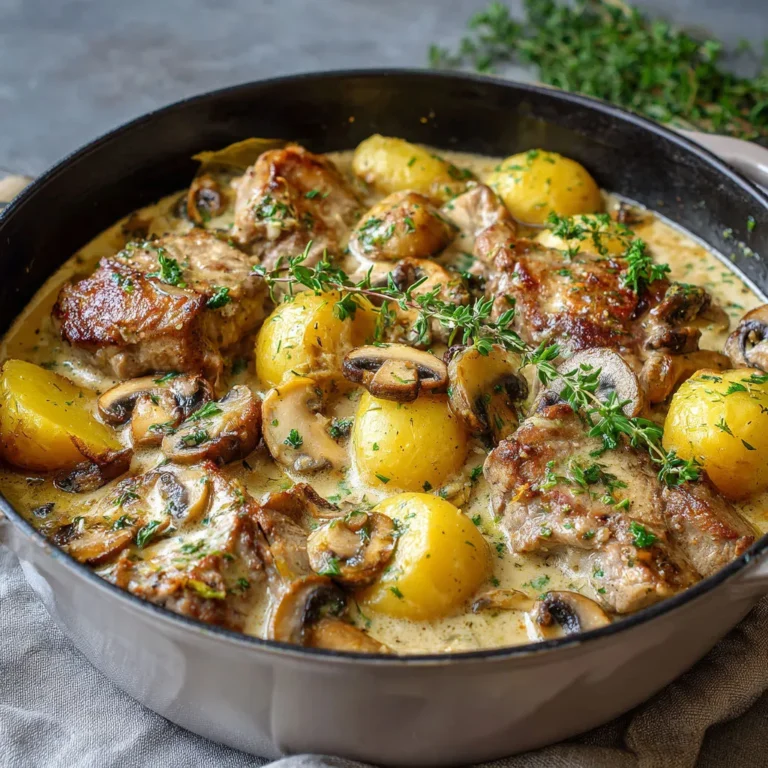 Délice porc champignons crème: recette savoureuse à essayer!