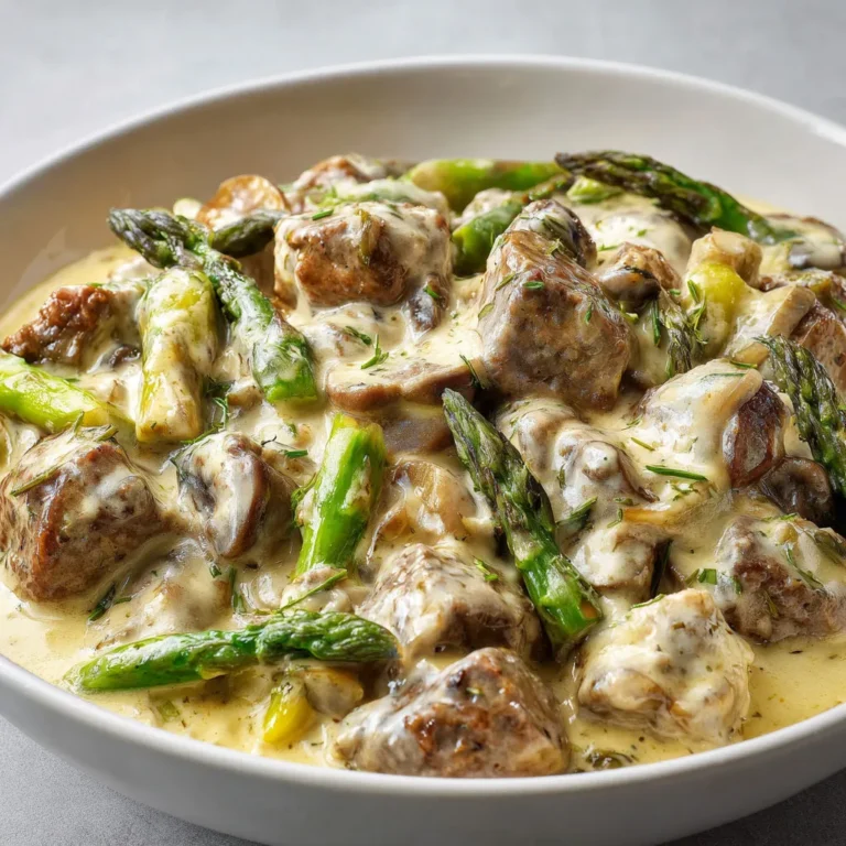 Délicieuse cocotte de veau aux asperges vertes : recette savoureuse