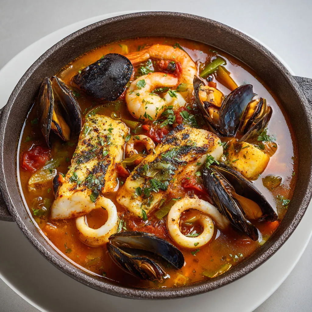 Délicieuse Marmite de la Mer avec Sauce Rouille