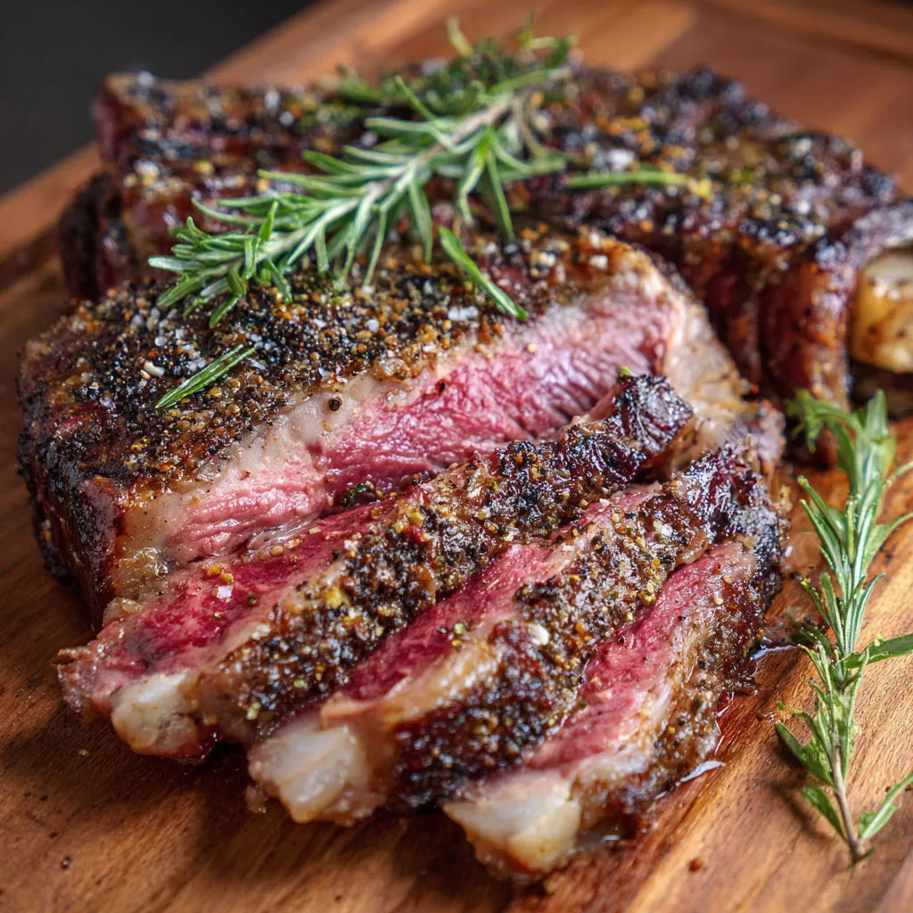 Délicieuse recette de côte de boeuf grillée au sel