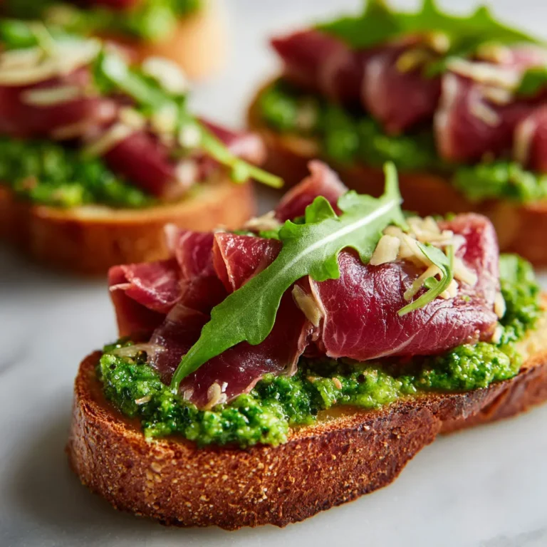 Délicieuse tartine carpaccio bœuf et brocoli: recette santé.
