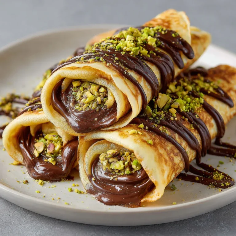 Délicieuses crêpes chocolat-pistache inspirées de Dubaï