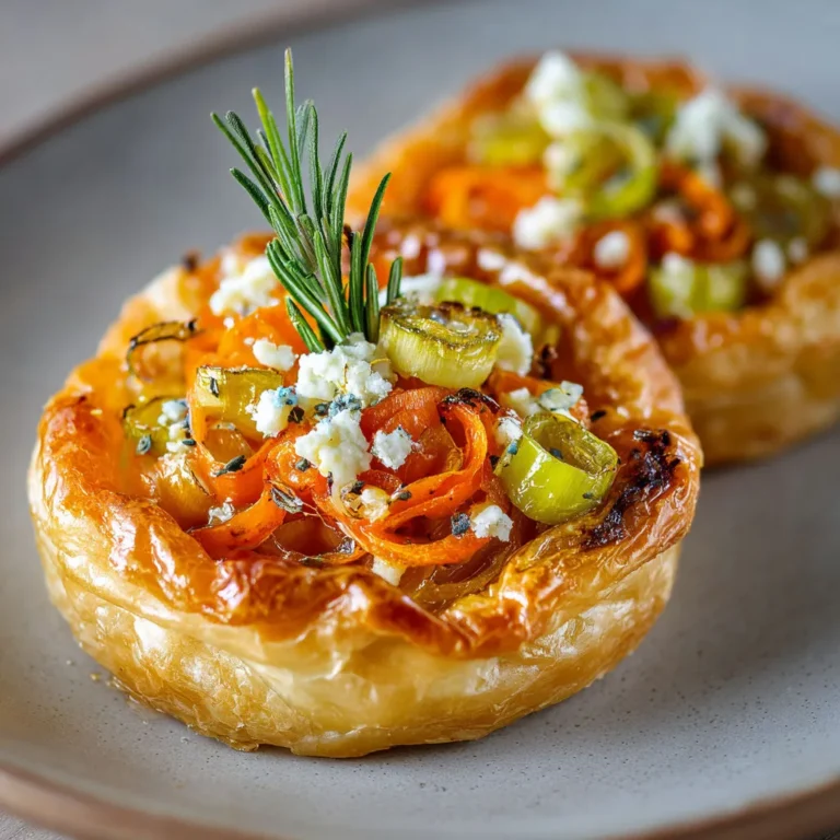 Délicieuses mini tatins carotte et poireau : recette facile