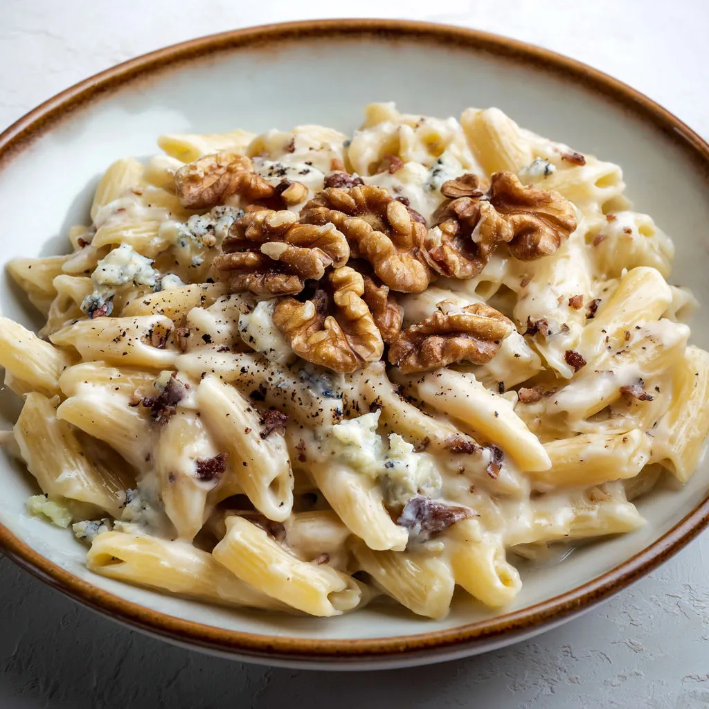 Délicieuses pâtes crémeuses au gorgonzola prêtes en un clin d'œil