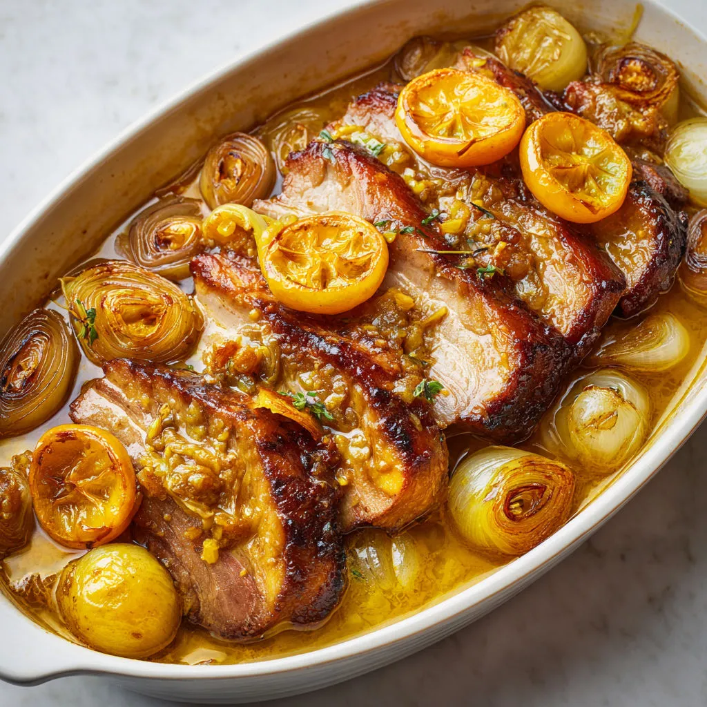 Délicieuses rouelles de porc au citron confit !