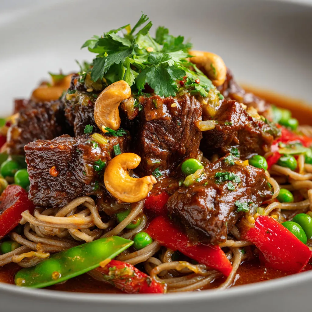 Délicieux boeuf braisé au tamari et à l'érable