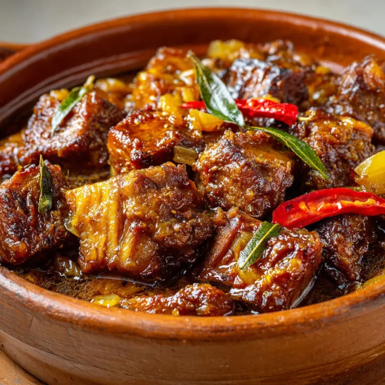 Délicieux ragoût de porc aux épices créoles maison