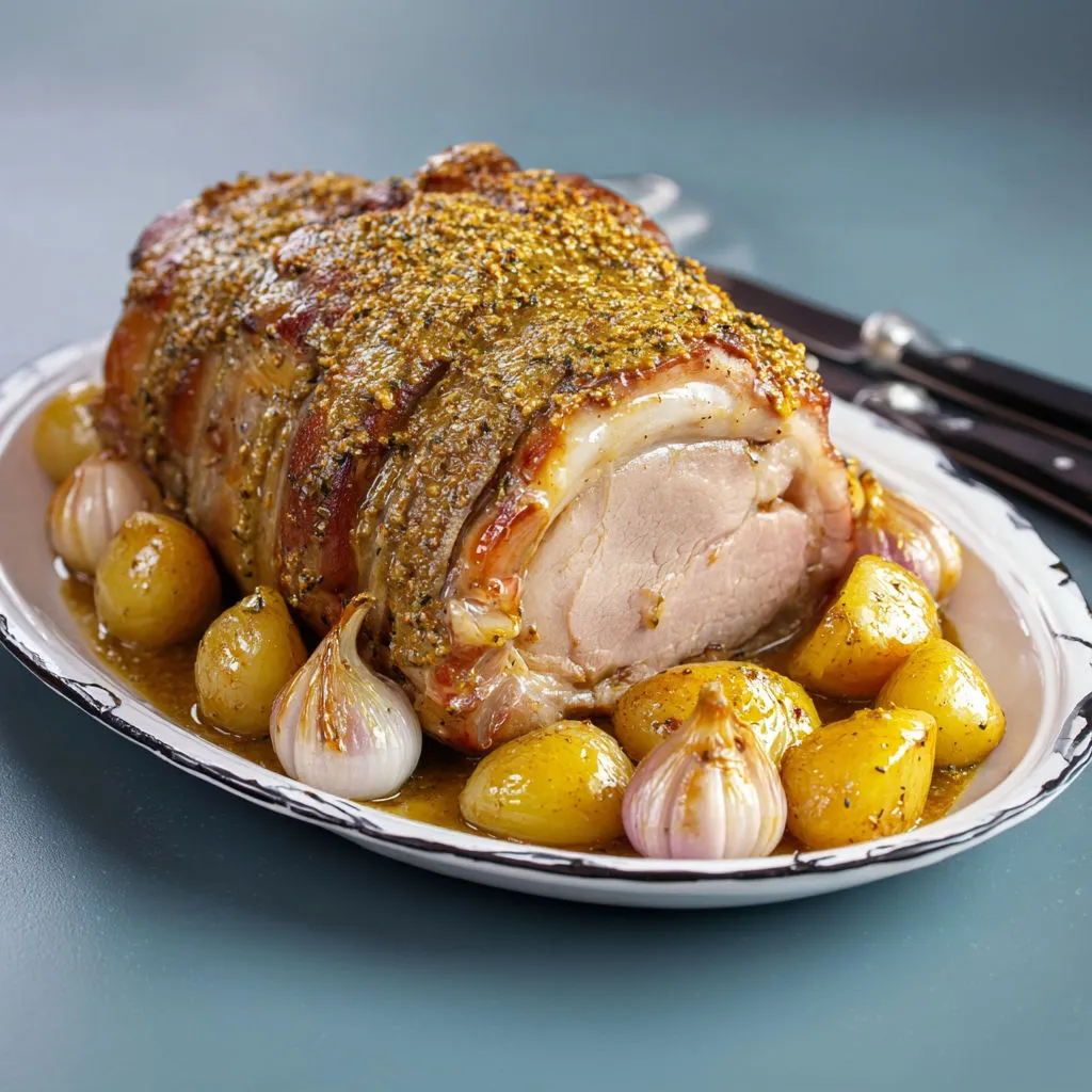 Délicieux rôti de porc à la moutarde inspiré de Bocuse
