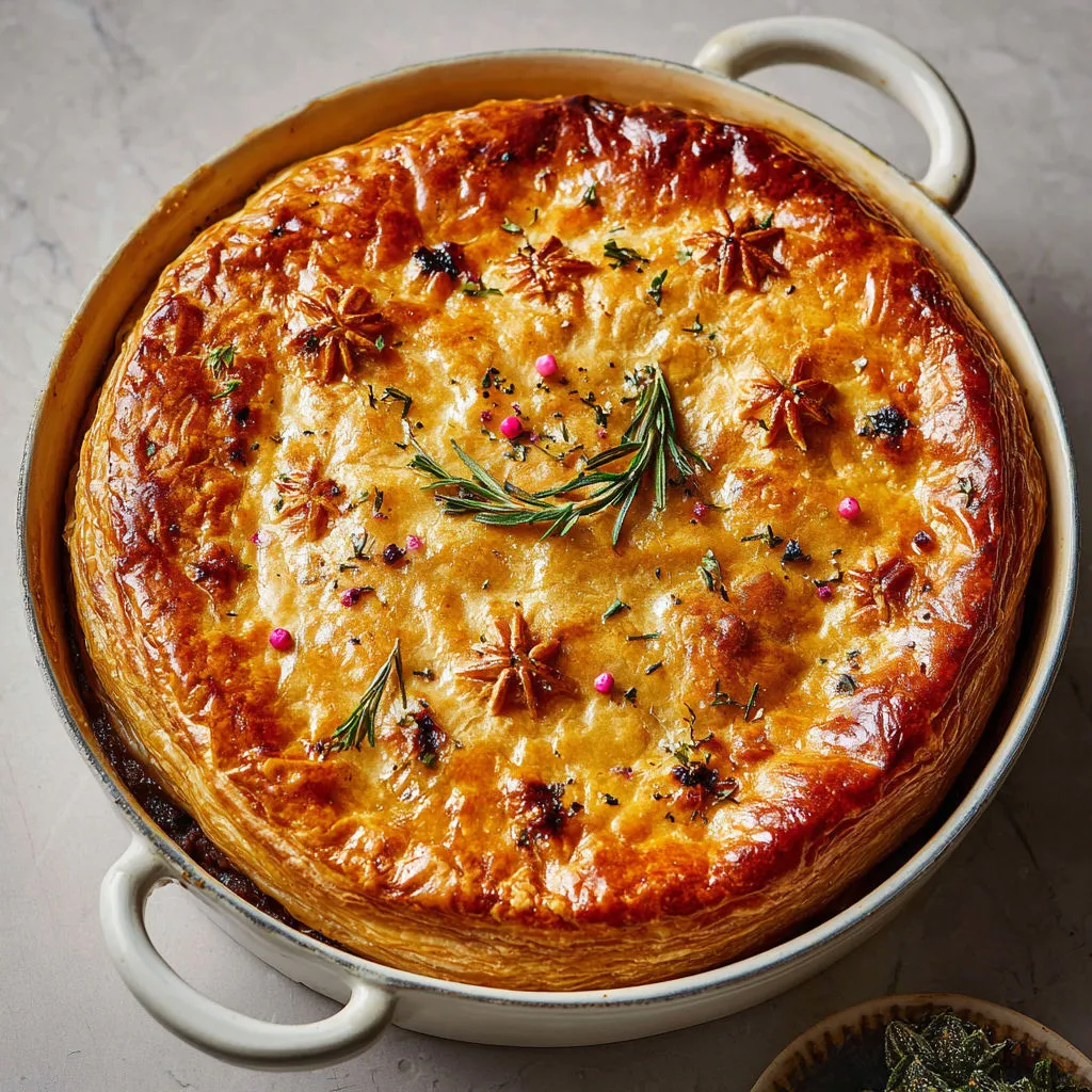 Recette savoureuse de boeuf braisé en croûte.